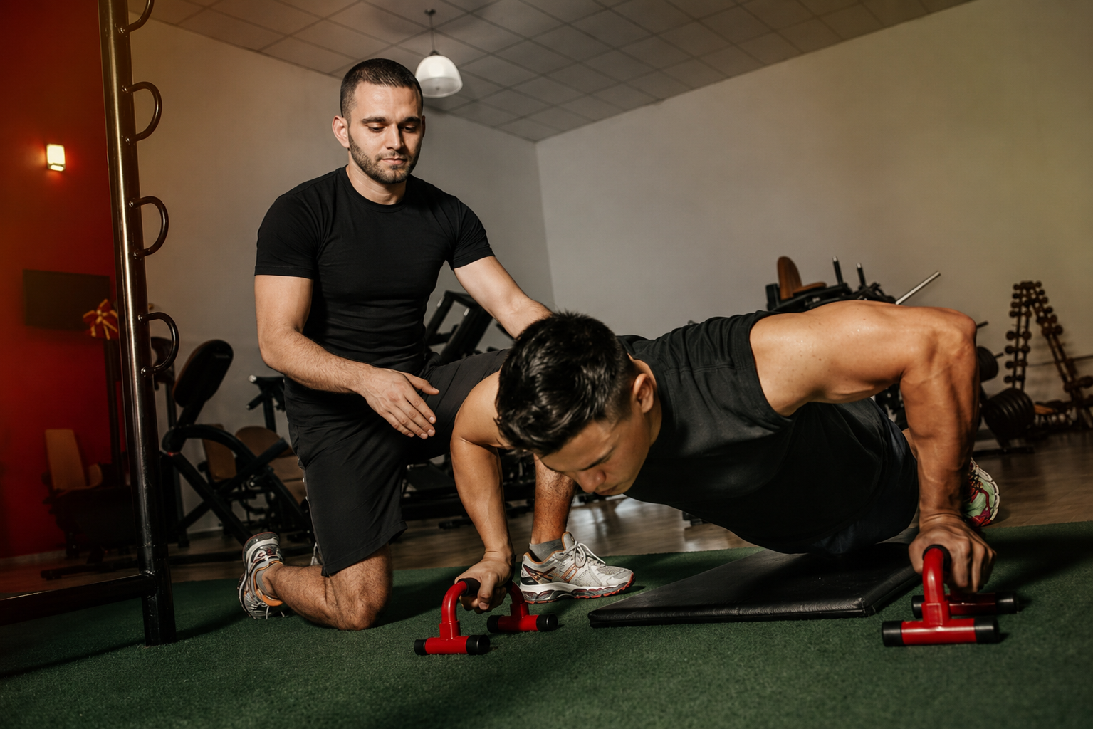 Personal trainer em ação